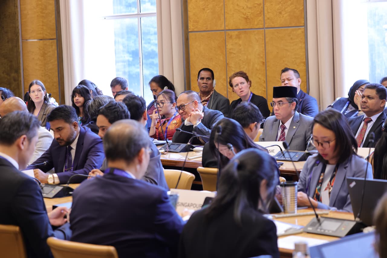 Menaker Yassierli dalam Konferensi Perburuhan Internasional ke-114. (SinPo.id/dok. Kemnaker)
