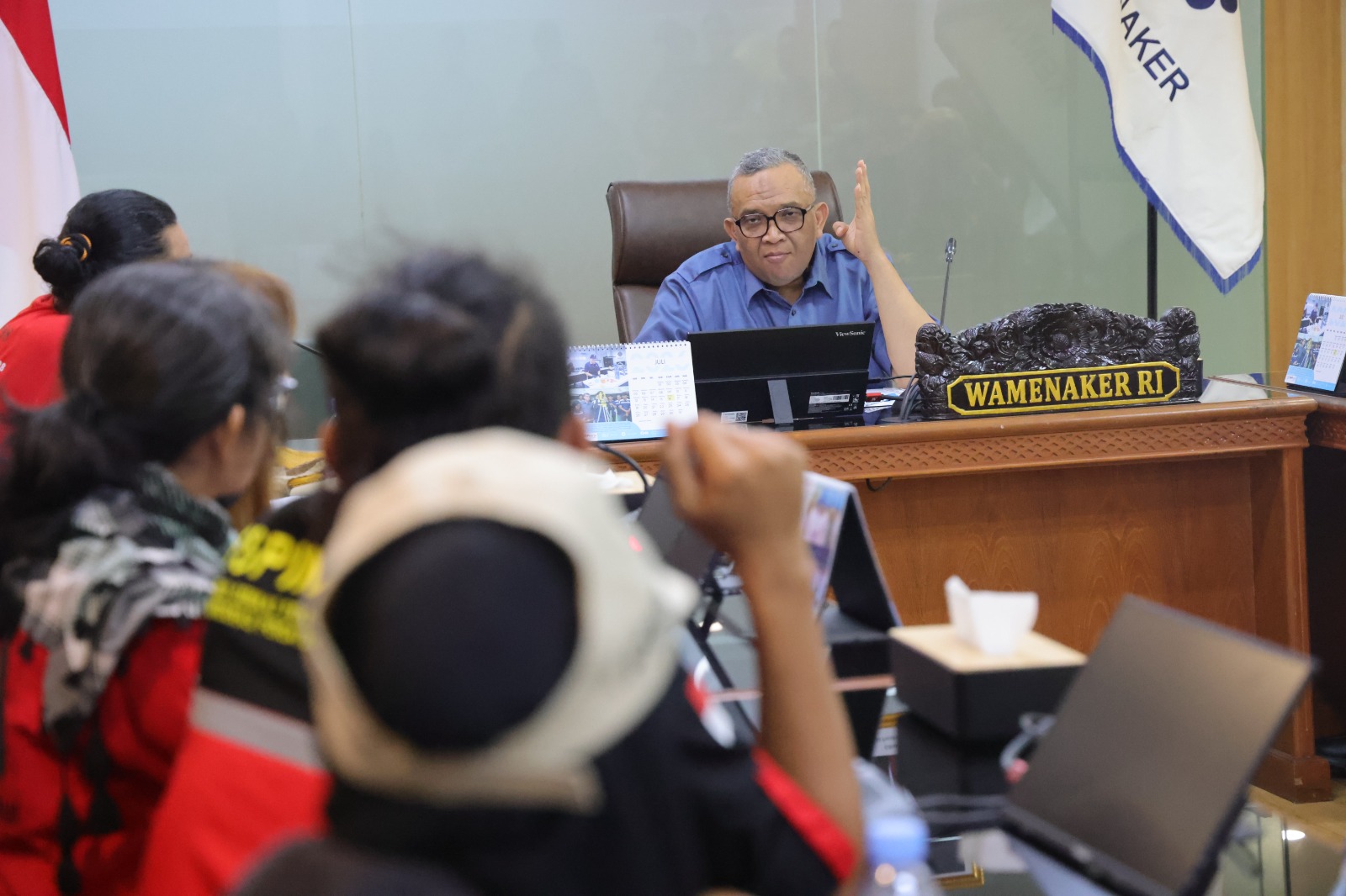 Terima Aspirasi KPBI, Kemnaker Siapkan Tindak Lanjut Aduan PHK dan Pelindungan Pekerja (SinPo.id/Kemnaker)