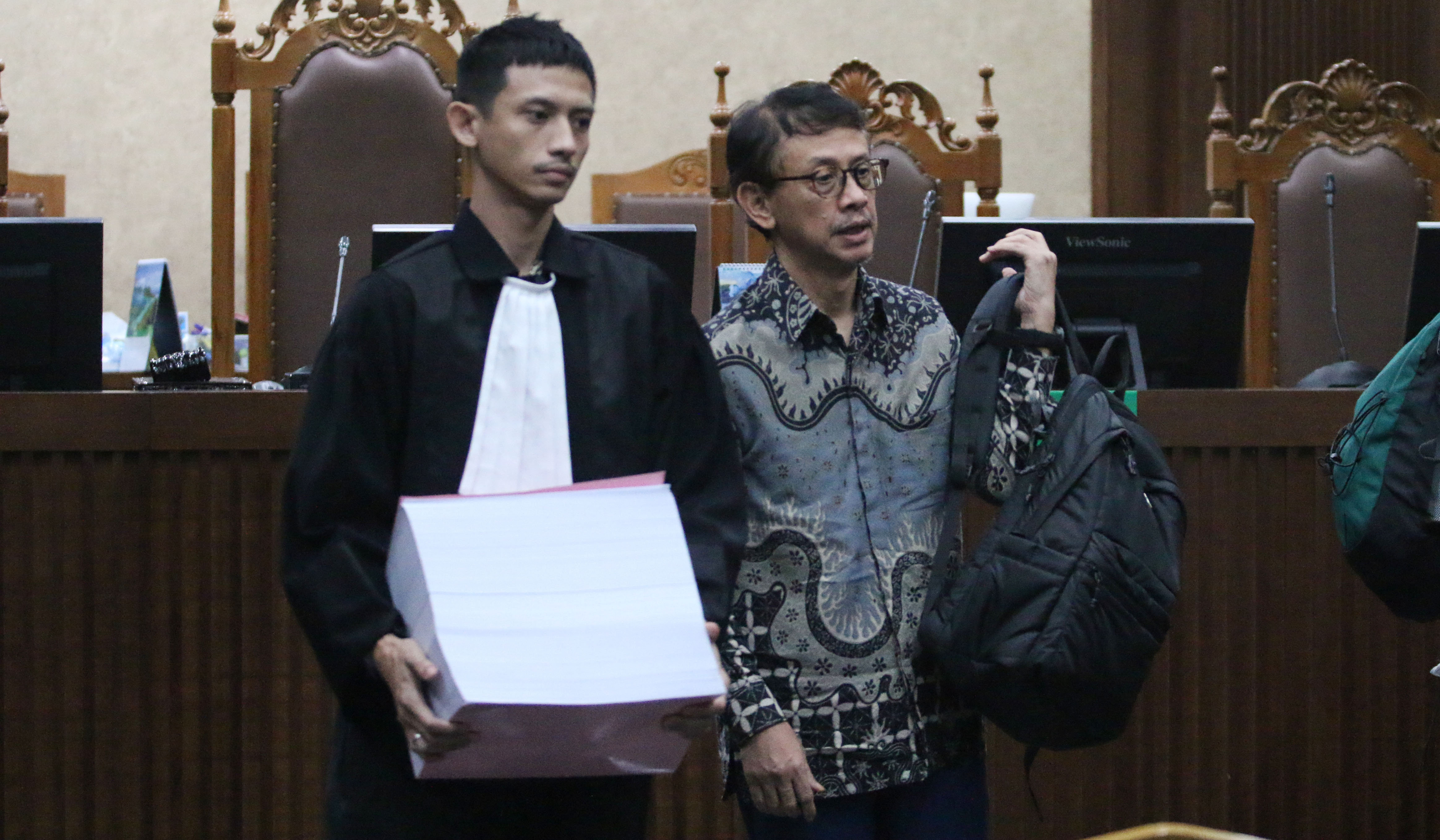 Sidang tuntutan kasus korupsi tata kelola minyak mentah. (Agus Priatna/SinPo.id)