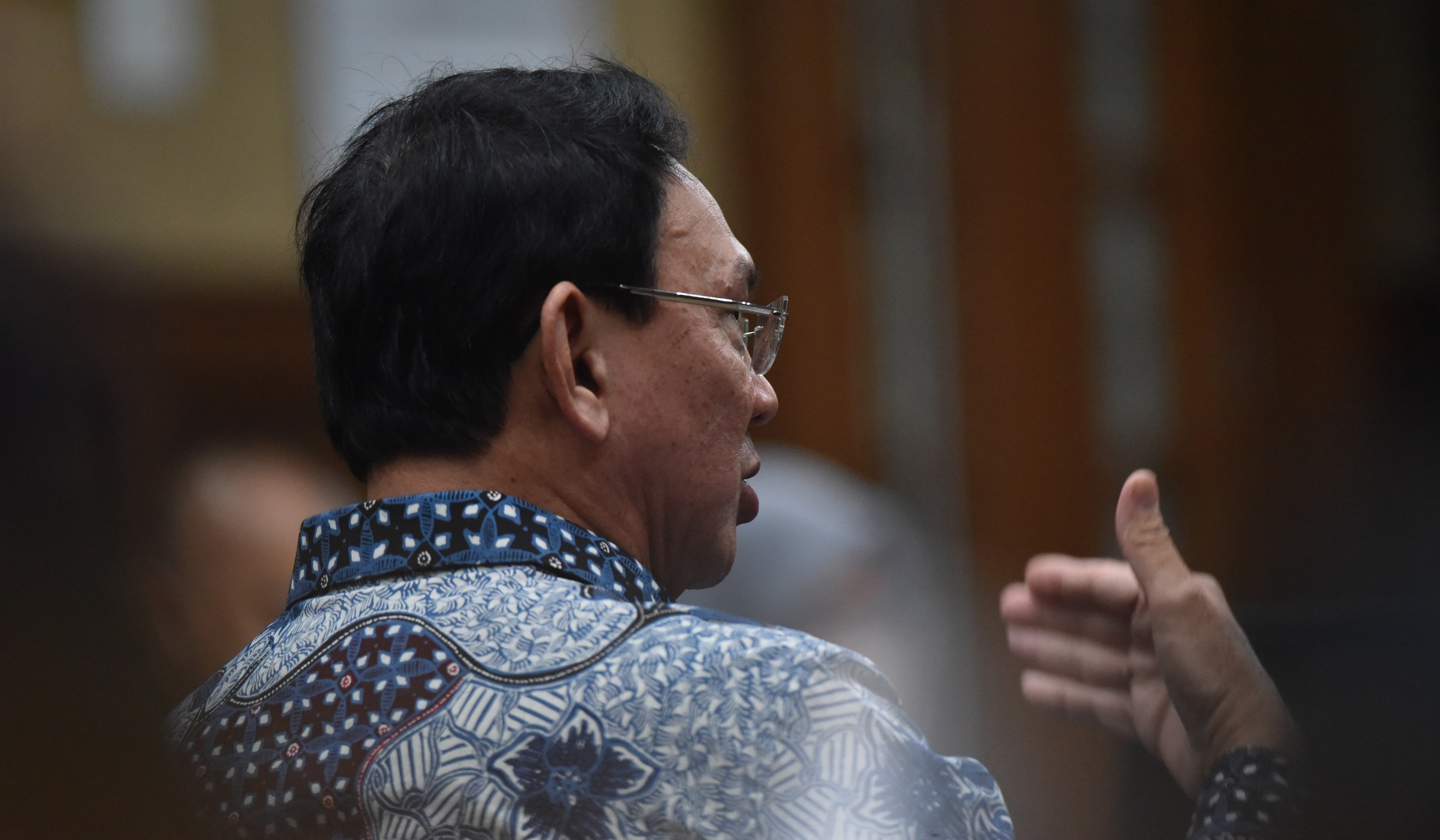 Ahok jadi saksi di Tipikor. (Agus Priatna/SinPo.id)