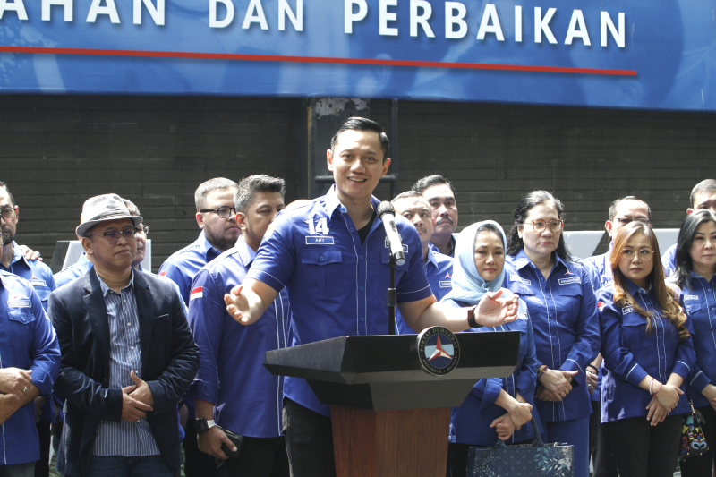 Ketua Umum Partai Demokrat AHY menggelar konfrensi pers terkait penolakn PK KSP Moeldoko terkait kepengurusan DPP Demokrat