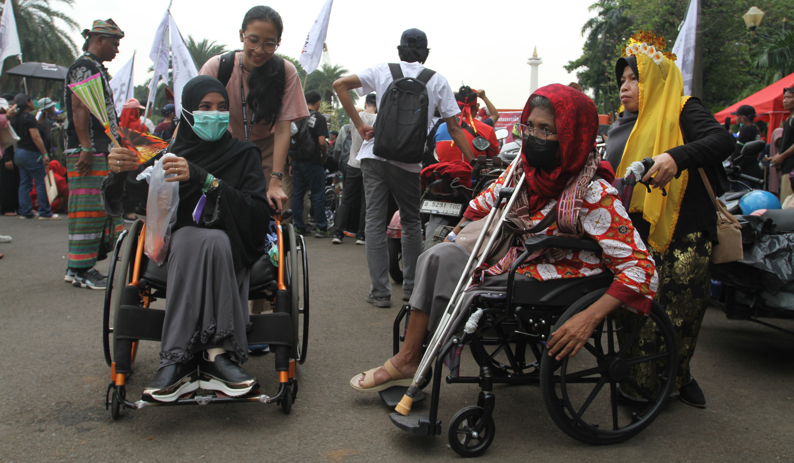 Aksi peduli iklim di Jakarta. (Agus Priatna/SinPo.id)
