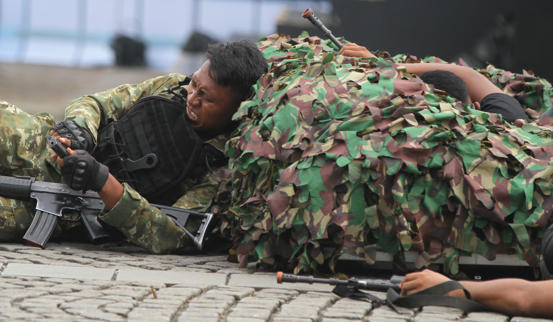Gladi bersih HUT TNI. (Agus Priatna/SinPo.id)