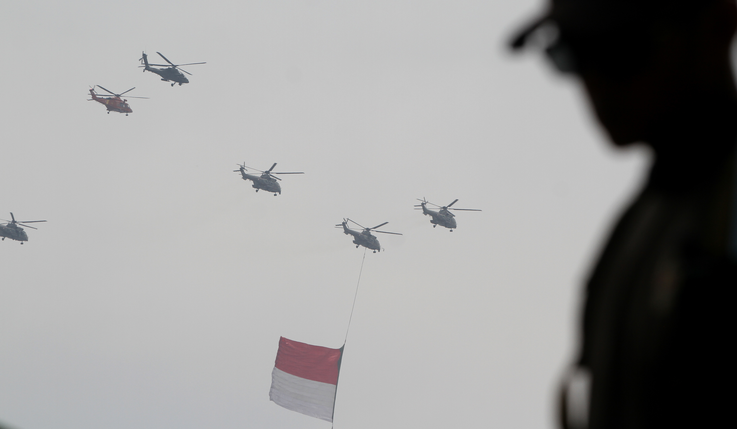 Gladi bersih HUT TNI. (Agus Priatna/SinPo.id)