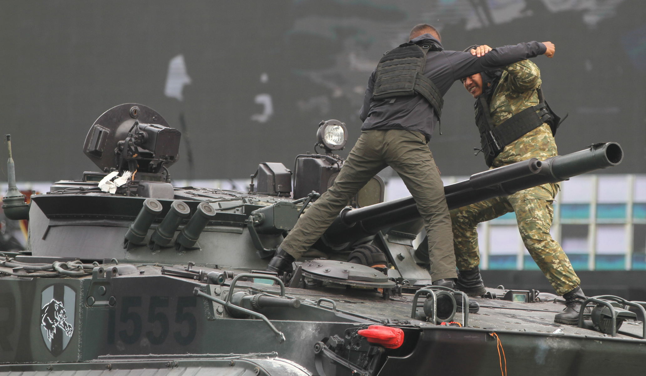 Gladi bersih HUT TNI. (Agus Priatna/SinPo.id)