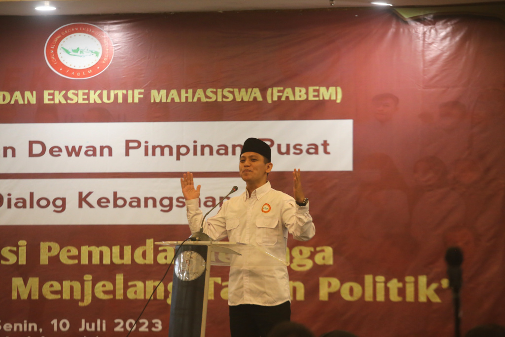 Mahasiswa FABEM gelar dialog kebangsaan Pemuda Menjaga Kedamaian NKRI Menjelang Tahun Politik (Ashar/SinPo.id)