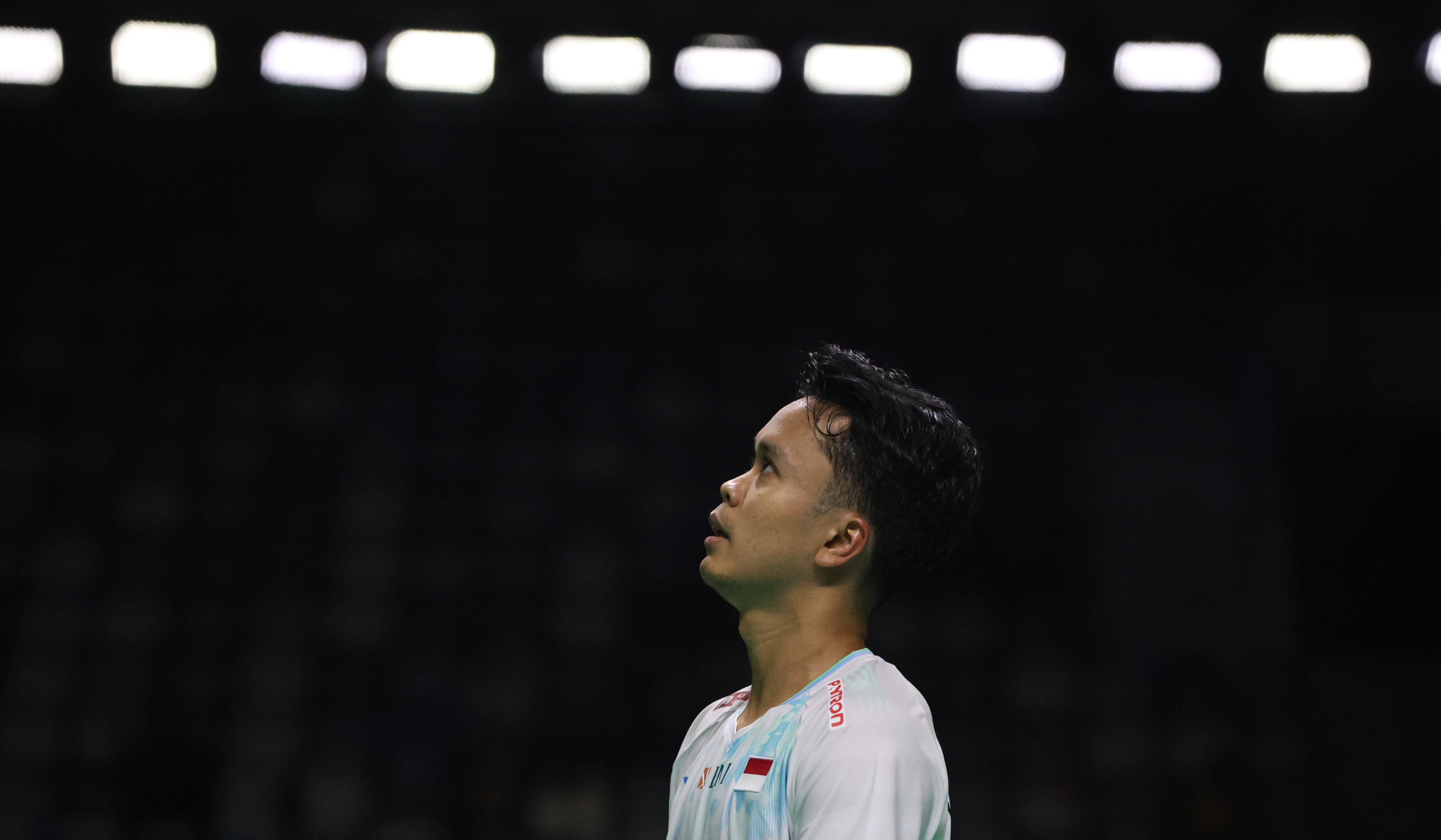 Anthony Ginting, saat menjalani laga diajang Indonesia Masters 2026 di Istora Senayan Jakarta. (Agus Priatna/SinPo.id)