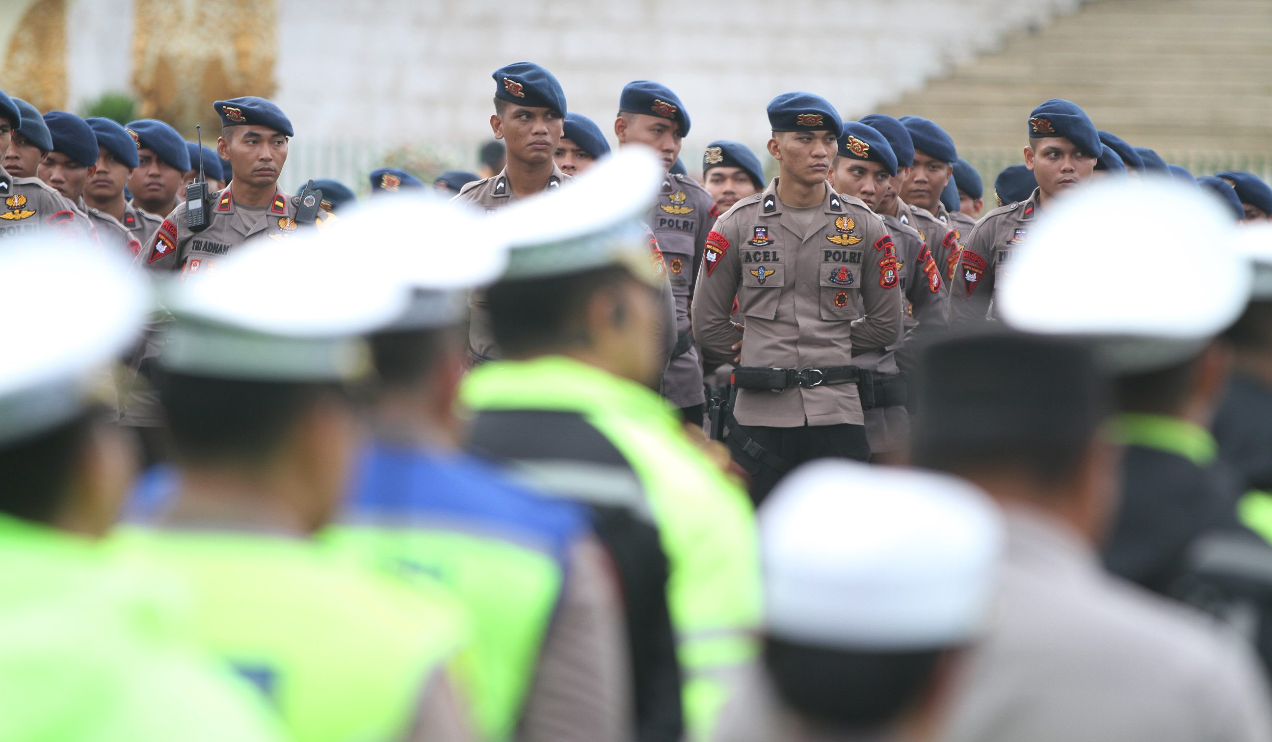 Apel gabungan pengamanan tahun baru 2026. (Agus Priatna/SinPo.id)