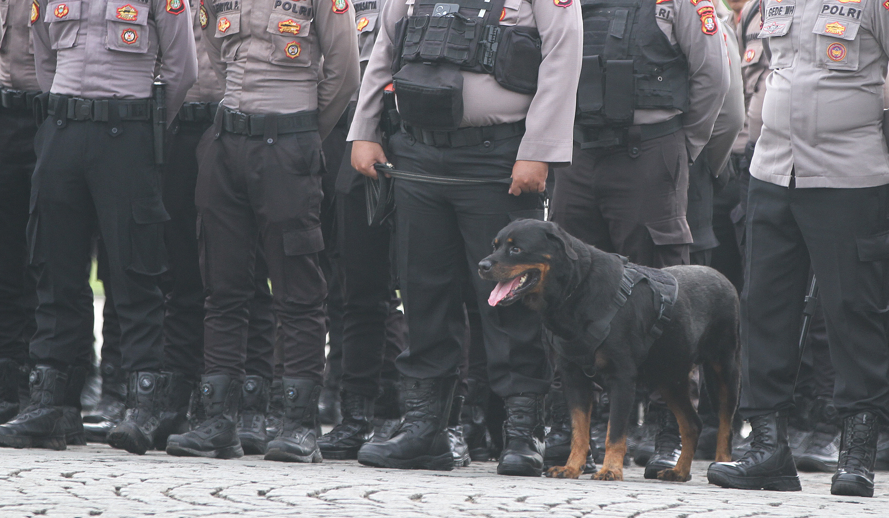 Apel gabungan pengamanan tahun baru 2026. (Agus Priatna/SinPo.id)
