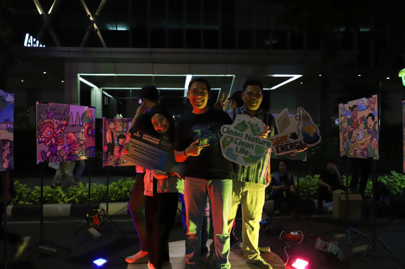 Artha Graha Peduli menggelar Earth Hour di kawasan SCBD (Ashar/SinPo.id)