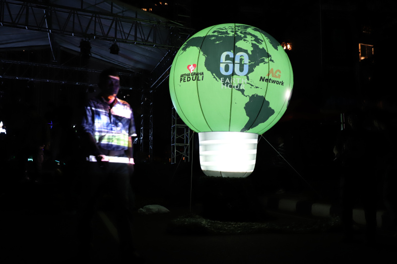 Artha Graha Peduli menggelar Earth Hour di kawasan SCBD (Ashar/SinPo.id)