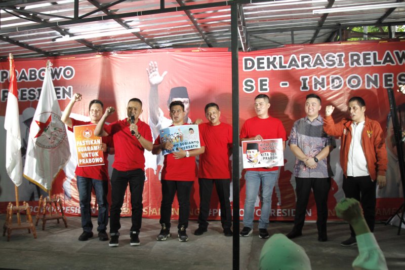 Advokasi Rakyat Untuk Nusantara (ARUN) mendeklarasikan untuk mendukung Prabowo di pilpres 2024 nanti (Ashar/SinPo.id)