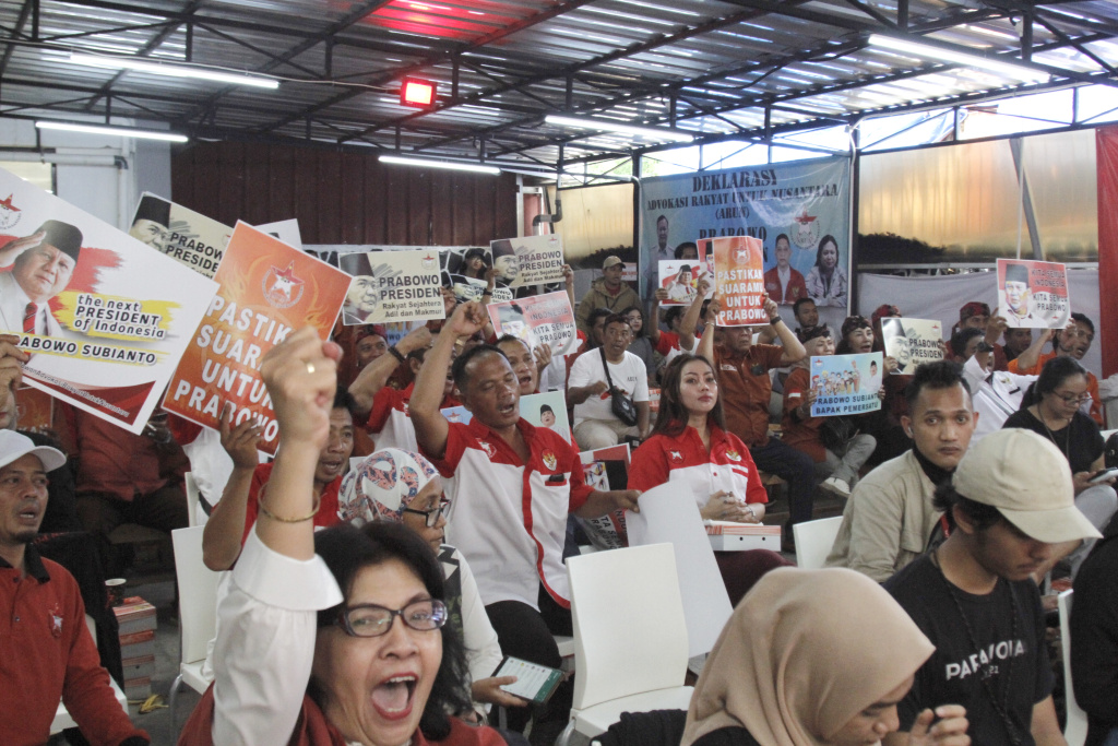 Advokasi Rakyat Untuk Nusantara (ARUN) mendeklarasikan untuk mendukung Prabowo di pilpres 2024 nanti (Ashar/SinPo.id)