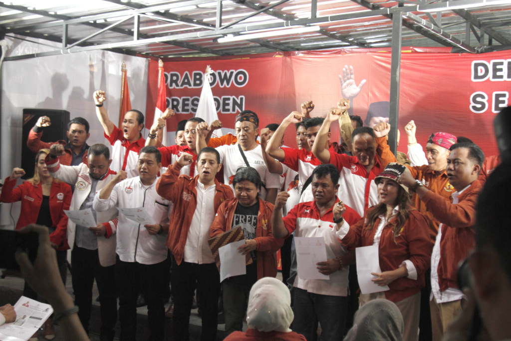 Advokasi Rakyat Untuk Nusantara (ARUN) mendeklarasikan untuk mendukung Prabowo di pilpres 2024 nanti (Ashar/SinPo.id)