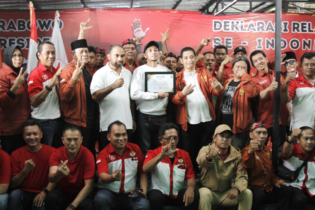 Advokasi Rakyat Untuk Nusantara (ARUN) mendeklarasikan untuk mendukung Prabowo di pilpres 2024 nanti (Ashar/SinPo.id)