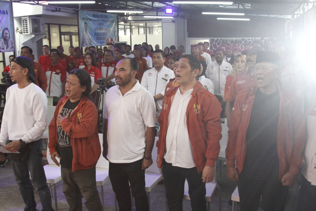 Advokasi Rakyat Untuk Nusantara (ARUN) mendeklarasikan untuk mendukung Prabowo di pilpres 2024 nanti (Ashar/SinPo.id)
