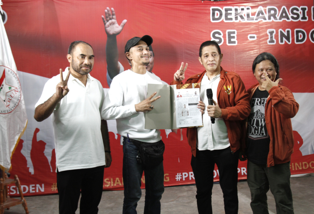 Advokasi Rakyat Untuk Nusantara (ARUN) mendeklarasikan untuk mendukung Prabowo di pilpres 2024 nanti (Ashar/SinPo.id)