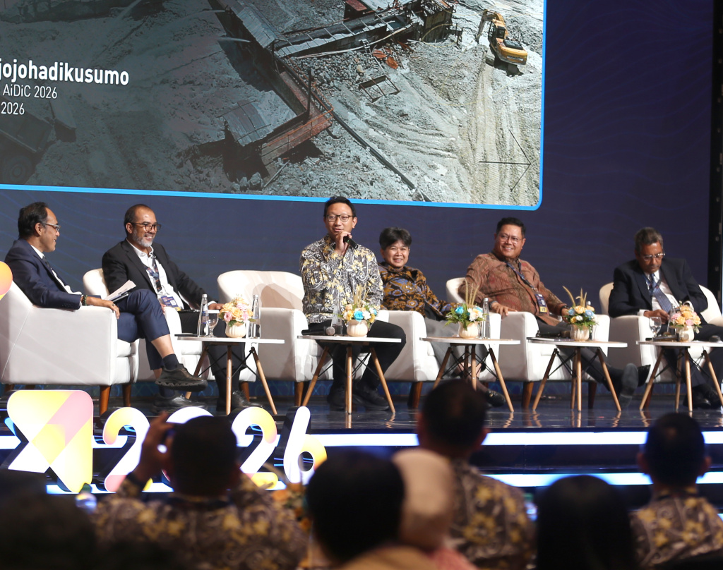Aryo Djojohadikusumo menjadi narasumber pembicara di acara diskusi Met Connex-Mind Aidic 2026 di Jakarta Internasional Convention Center (Ashar/SinPo.id)