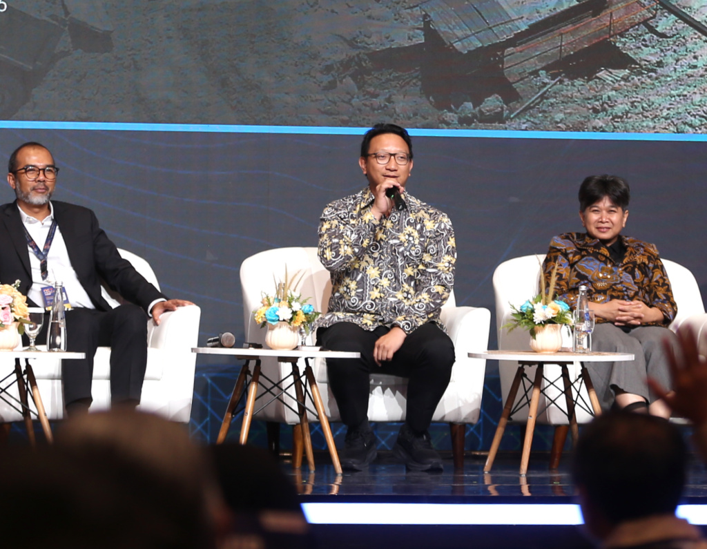 Aryo Djojohadikusumo menjadi narasumber pembicara di acara diskusi Met Connex-Mind Aidic 2026 di Jakarta Internasional Convention Center (Ashar/SinPo.id)