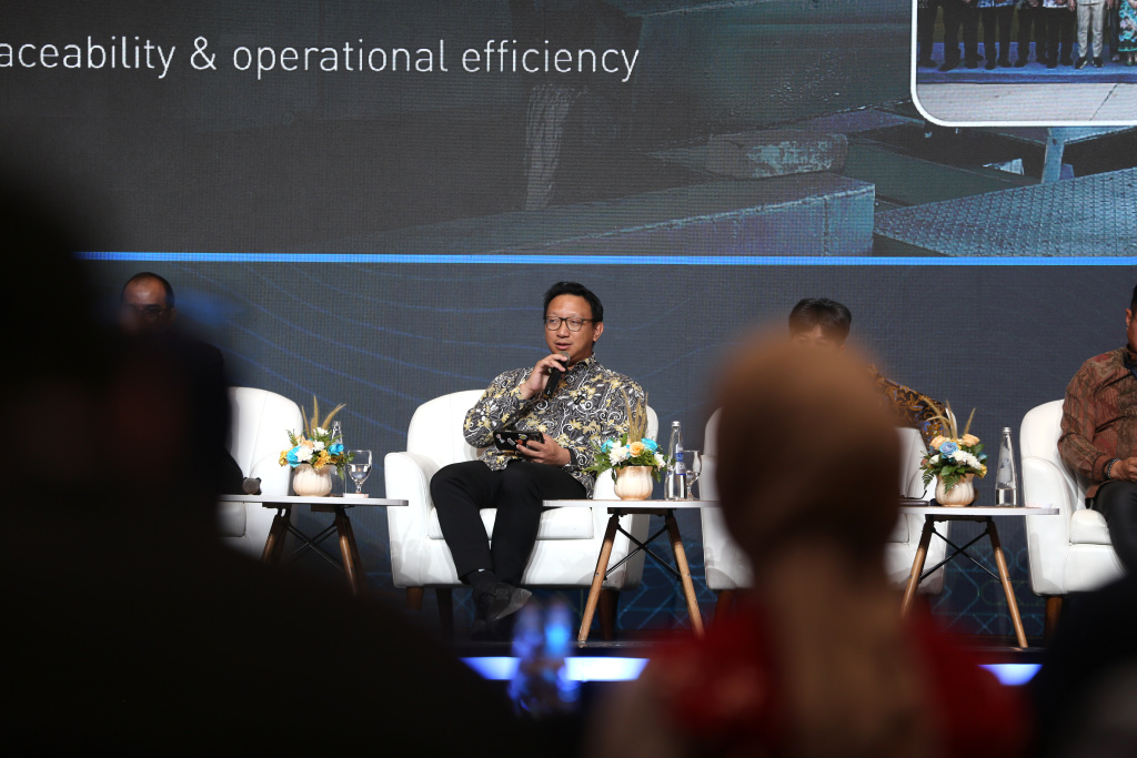 Aryo Djojohadikusumo menjadi narasumber pembicara di acara diskusi Met Connex-Mind Aidic 2026 di Jakarta Internasional Convention Center (Ashar/SinPo.id)