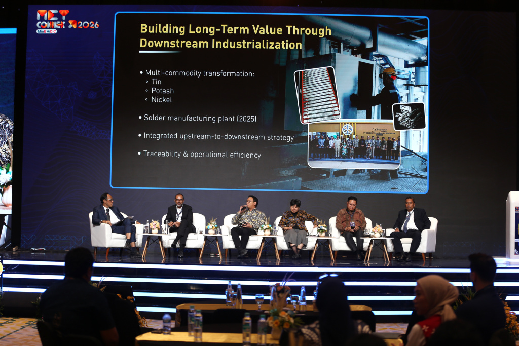 Aryo Djojohadikusumo menjadi narasumber pembicara di acara diskusi Met Connex-Mind Aidic 2026 di Jakarta Internasional Convention Center (Ashar/SinPo.id)