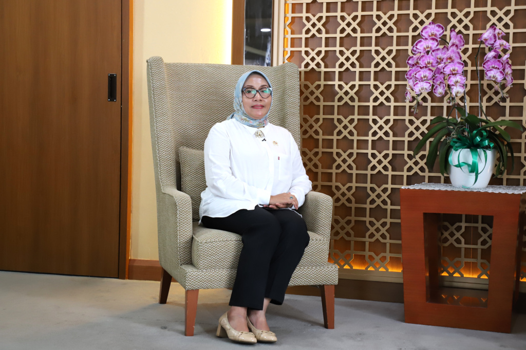 Jajaran Staf Redaksi SIN PO tv menggelar Audiensi bersama Menteri PPPA Ah Choiri Fauzi (Ashar/SinPo.id)fatul