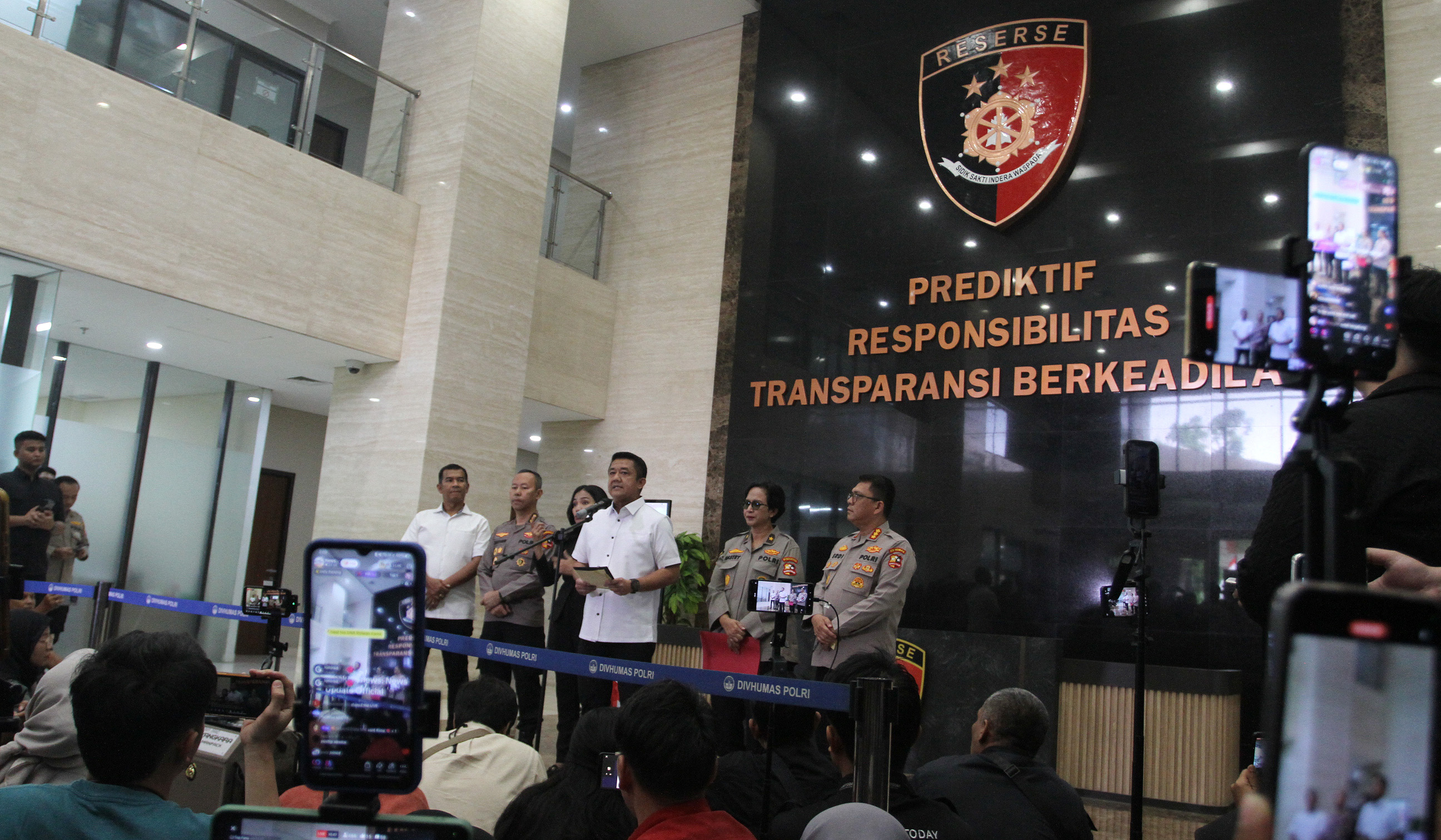 Konferensi pers Bareskrim Polri. (Agus Priatna/SinPo.id)