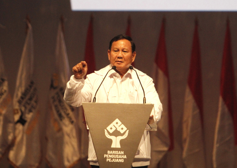 Barisan Pengusaha Pejuang Deklarasi mendukung pasangan Capres-Cawapres Prabowo-Gibran di Pilpres 2024 nanti (Ashar/SinPo.id)