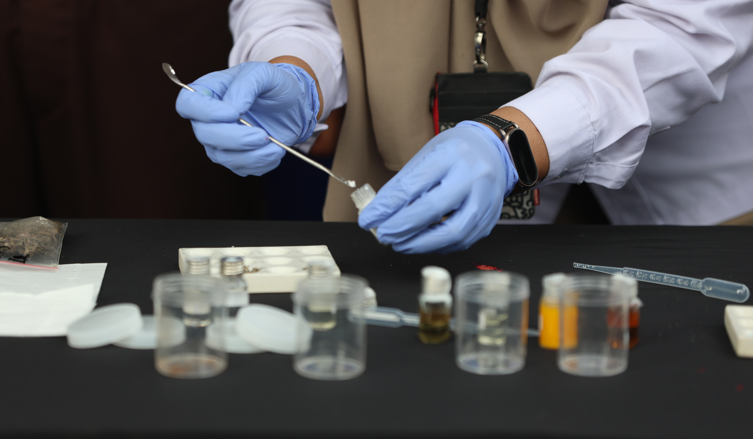 Pemusnahan barang bukti narkotika. (Agus Priatna/SinPo.id)