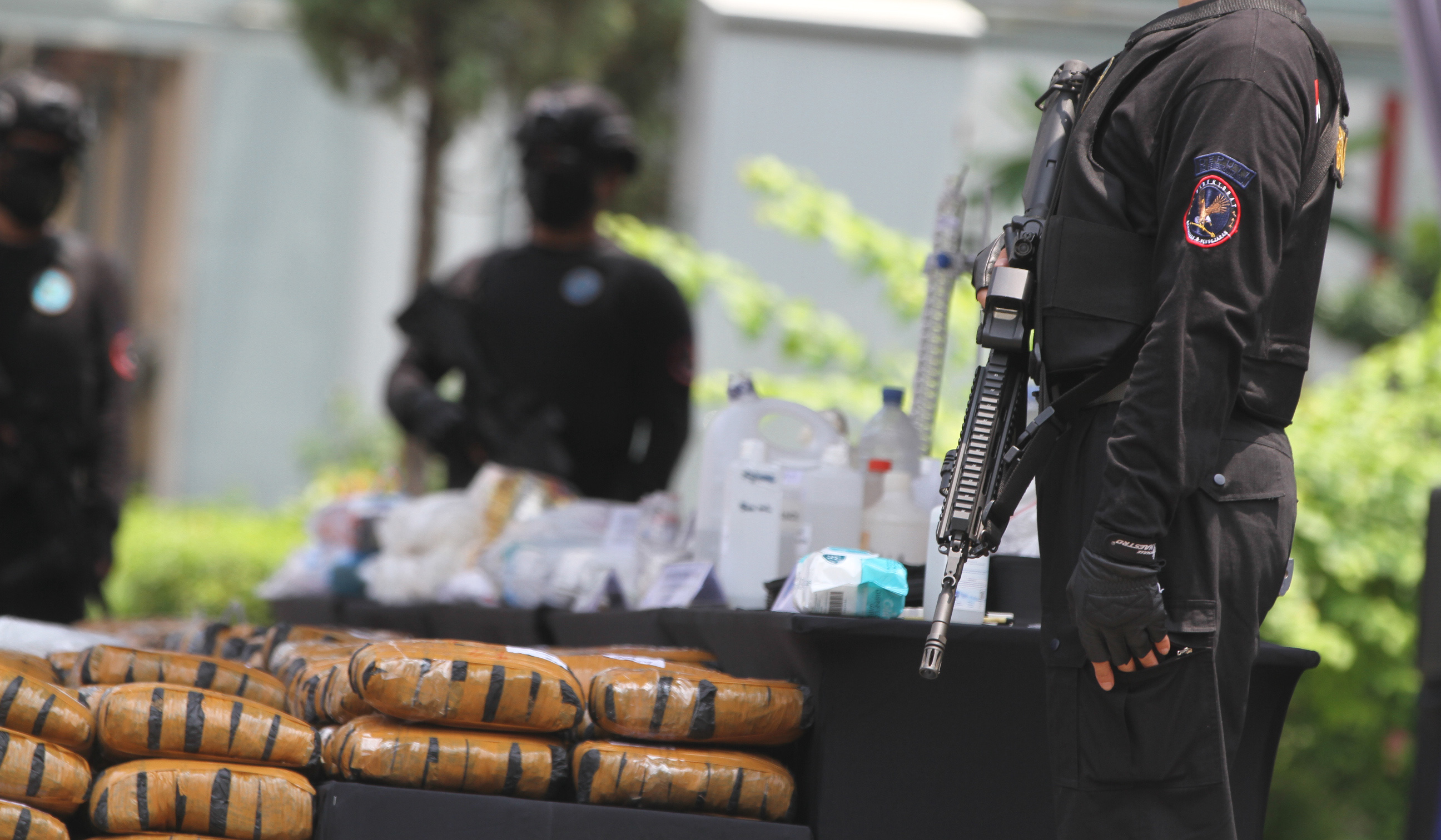 Pengungkapan jaringan narkotika. (Agus Priatna/SinPo.id)