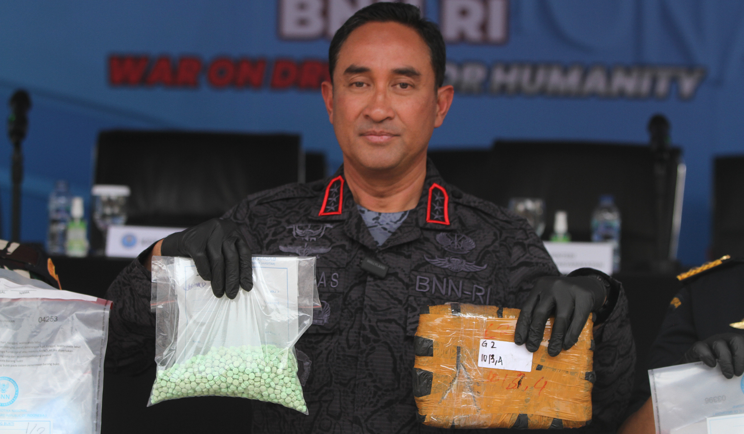 Pengungkapan jaringan narkotika. (Agus Priatna/SinPo.id)