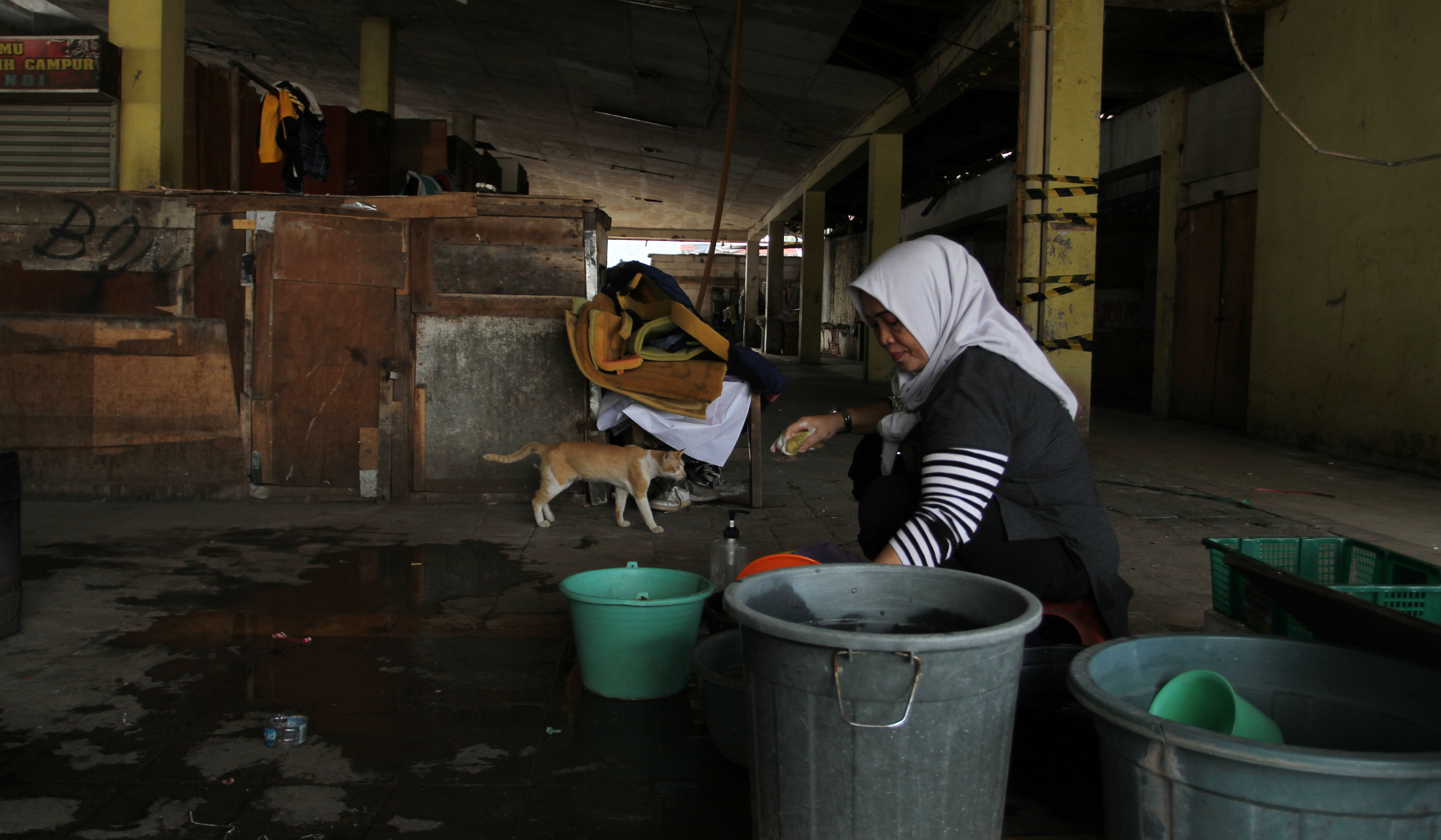 Pasar Gardu Asem, Kemayoran, Jakarta. (Agus Priatna/SinPo.id)