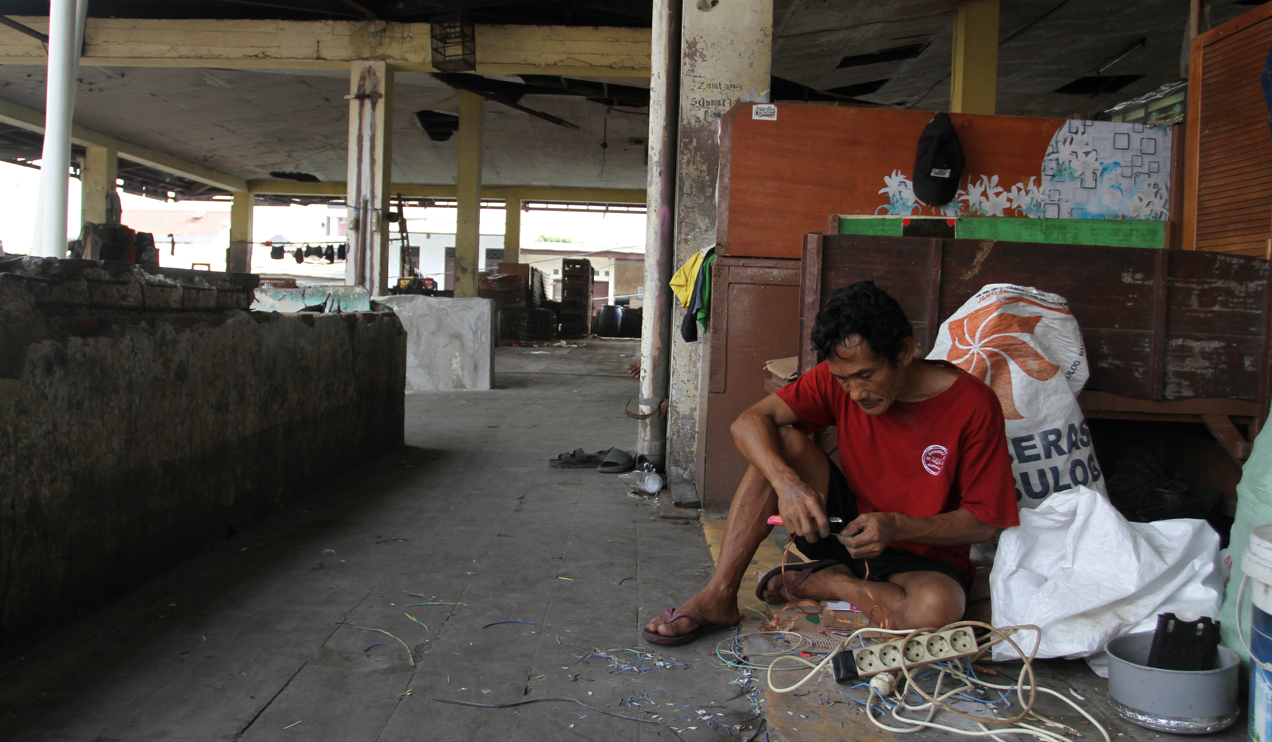 Pasar Gardu Asem, Kemayoran, Jakarta. (Agus Priatna/SinPo.id)