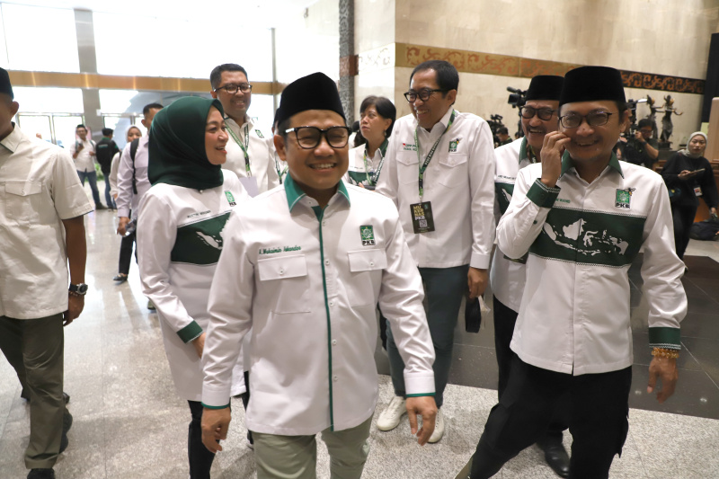 Ketua Umum PKB menghadiri Mukernas di JCC membahas sikap masuk dalam pemerintahan Prabowo-Gibran dan membahas perekonomian nasional (Ashar/SinPo.id)