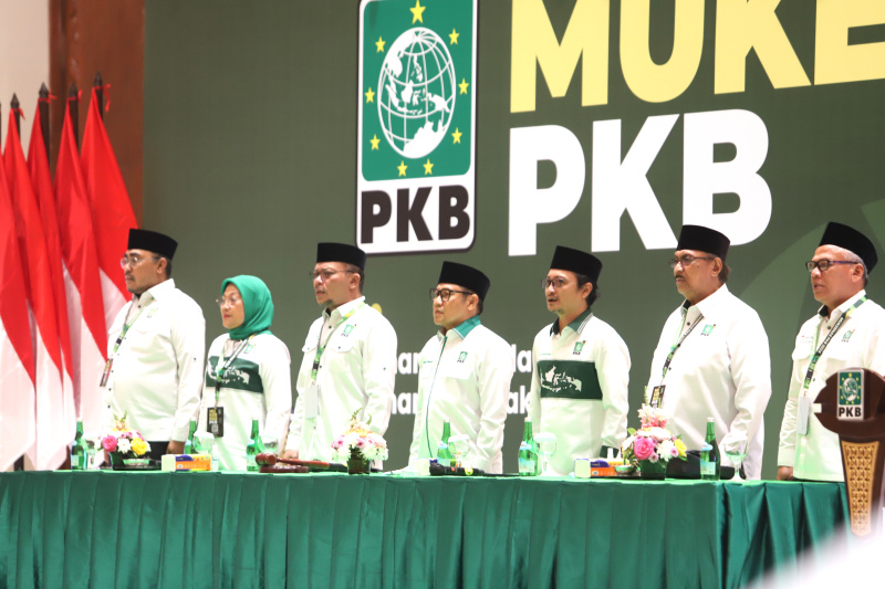 Ketua Umum PKB menghadiri Mukernas di JCC membahas sikap masuk dalam pemerintahan Prabowo-Gibran dan membahas perekonomian nasional (Ashar/SinPo.id)