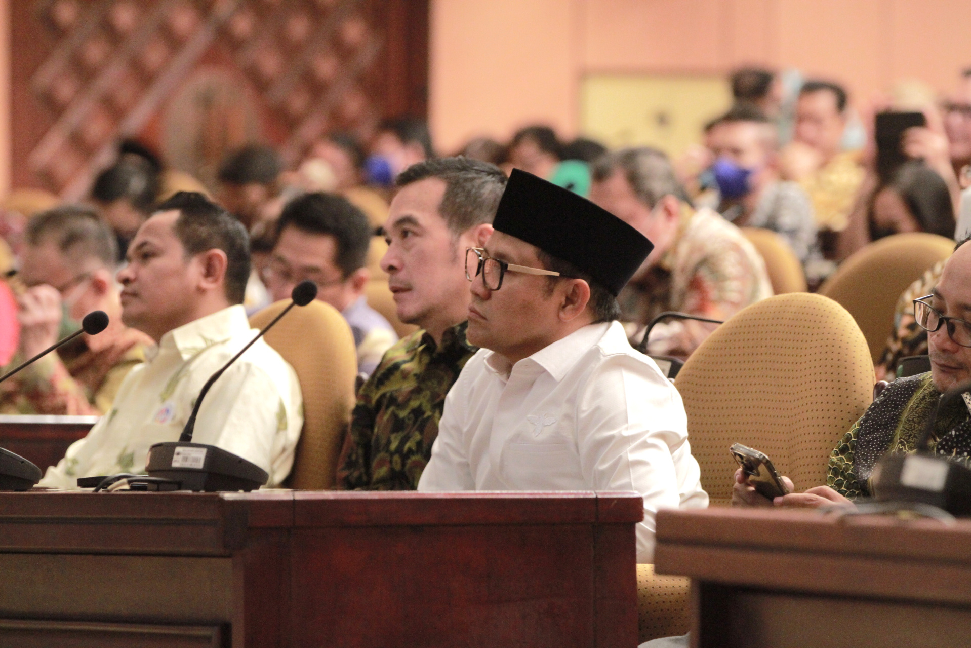 Ketua Umum PKB Cak Imin mendeklarasikan BERANI di Nusantara V, DPR (Ashar/SinPo.id)