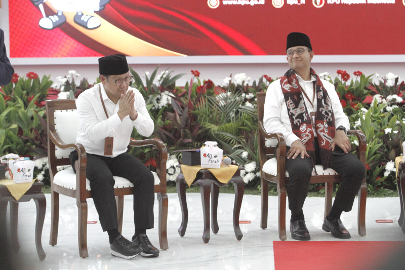 Capres Anies dan Cawapres Cak Imin resmi mendaftarkan ke KPU untuk Pilpres 2024 nanti (Ashar/SinPo.id)