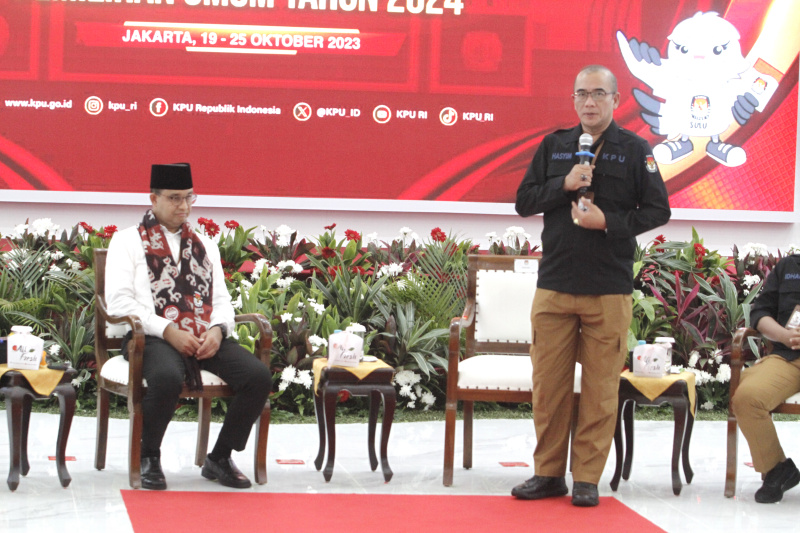 Capres Anies dan Cawapres Cak Imin resmi mendaftarkan ke KPU untuk Pilpres 2024 nanti (Ashar/SinPo.id)