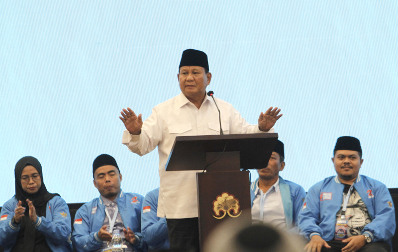 Capres nomor urut 2 Prabowo Subianto hadiri deklarasi Relawan Generasi Muda Islam mendukung Prabowo-Gibran (Ashar/SinPo.id)
