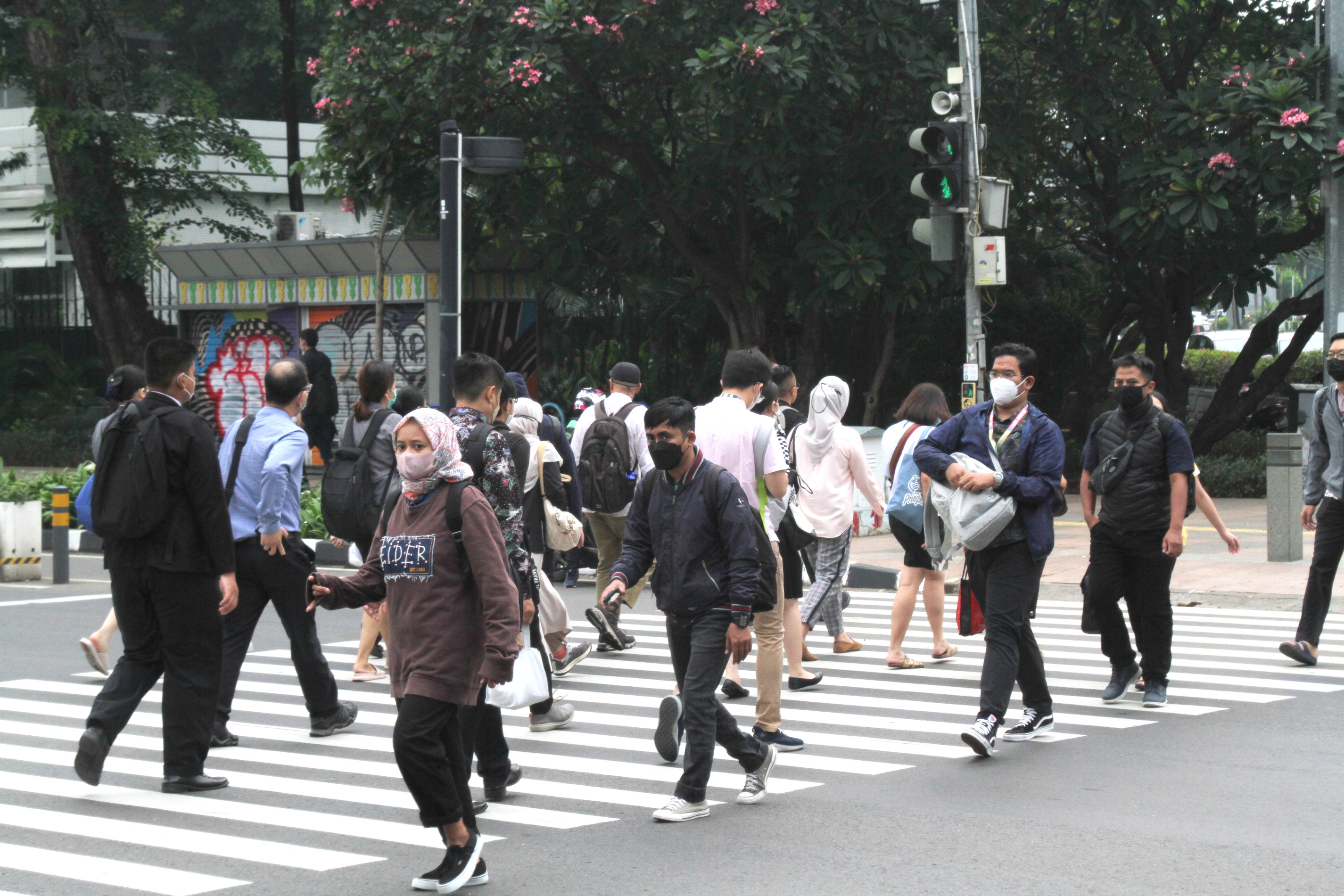 Aktivitas warga Jakarta saat Covid kembali naik (SinPo.id/ Ashar)