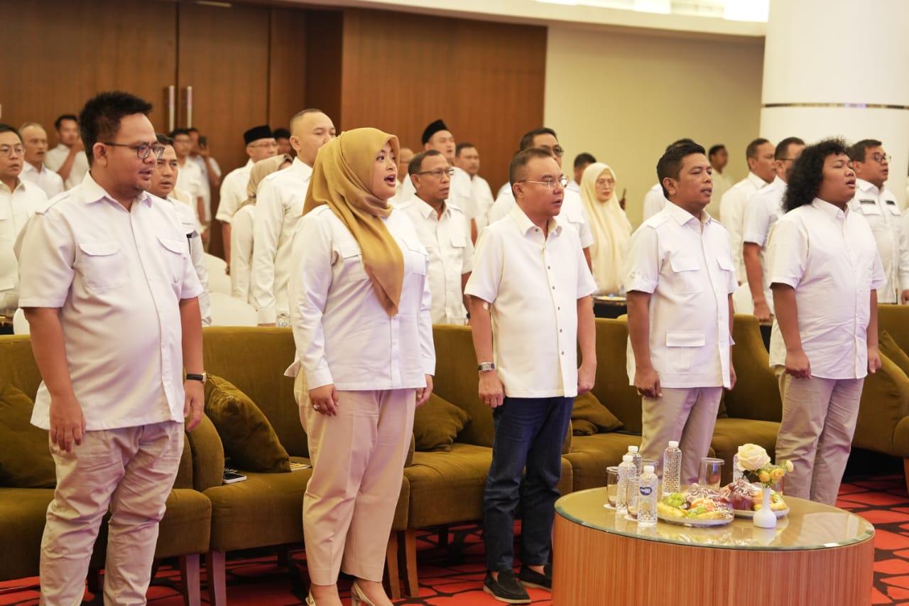 Ketua Harian DPP Gerindra Prof Sufmi Dasco Ahmad hadiri rapat koordinasi pemenangan pilkada Se-Provinsi Banten 2024 (Ashar/SinPo.id)