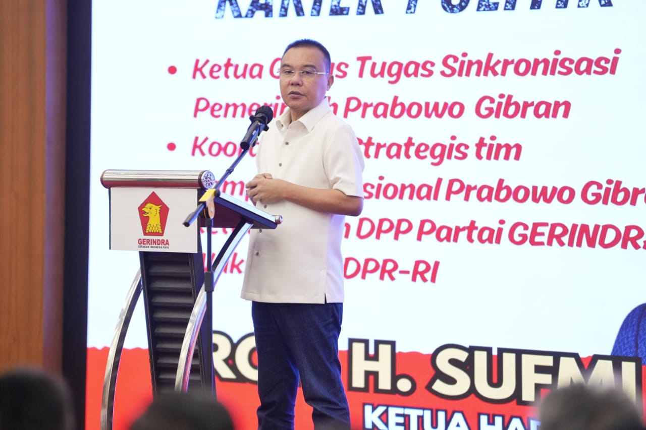 Ketua Harian DPP Gerindra Prof Sufmi Dasco Ahmad hadiri rapat koordinasi pemenangan pilkada Se-Provinsi Banten 2024 (Ashar/SinPo.id)