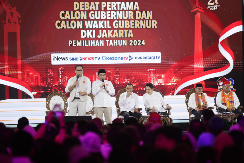 Debat perdana Pilgub Jakarta pasangan Ridwan Kamil-Suswono (RIDO) dengan tema