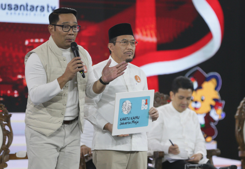 Debat perdana Pilgub Jakarta pasangan Ridwan Kamil-Suswono (RIDO) dengan tema