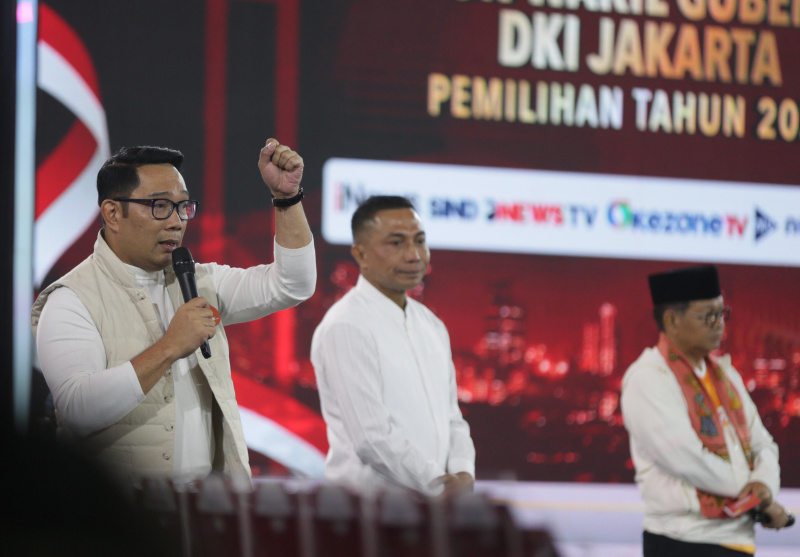 Debat perdana Pilgub Jakarta pasangan Ridwan Kamil-Suswono (RIDO) dengan tema