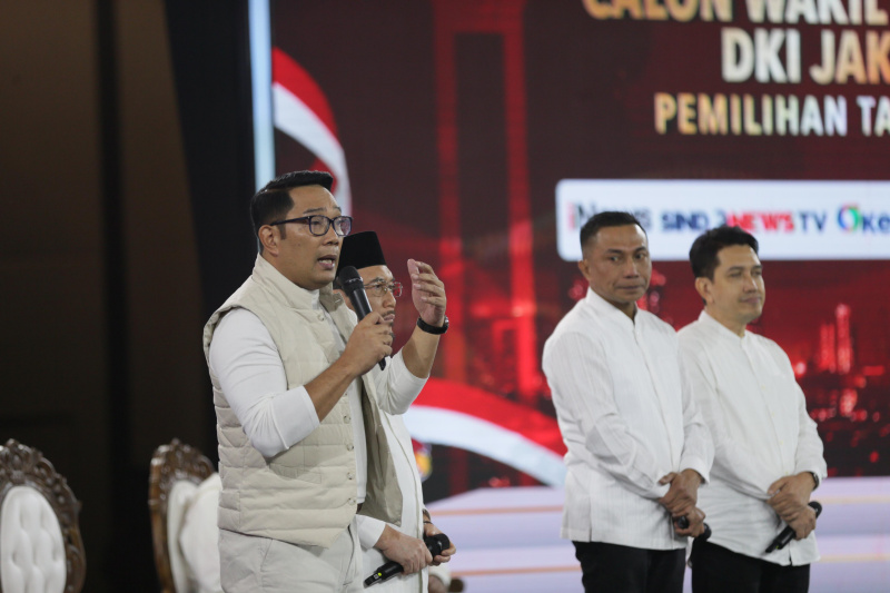 Debat perdana Pilgub Jakarta pasangan Ridwan Kamil-Suswono (RIDO) dengan tema