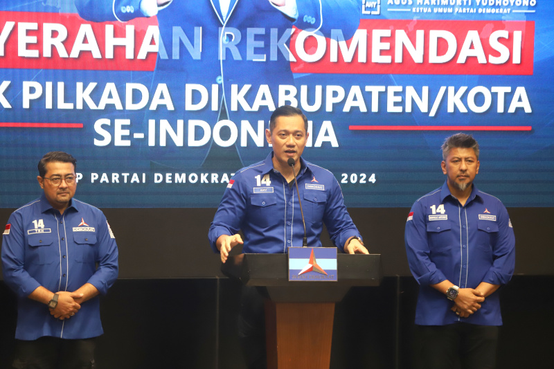 Ketum Demokrat AHY mendukung Bobby Nasution untuk maju di Pilgub Sumatera Utara (Ashar/SinPo.id)