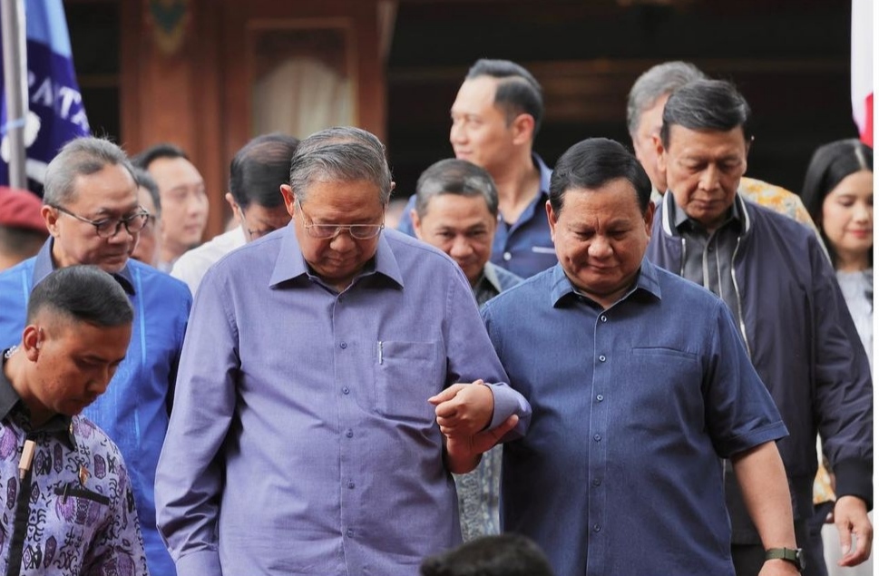 Demokrat sambangi hambalang untuk silaturahmi dan dukung Prabowo Presiden 2024 (Ashar/Foto:Tim Prabowo/SinPo.id)