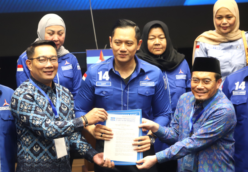 Demokrat Resmi Usung Cagub Dki Jakarta Ridwan Kamil Suswono Dan Cagub Jabar Dedi Mulyadi Erwan