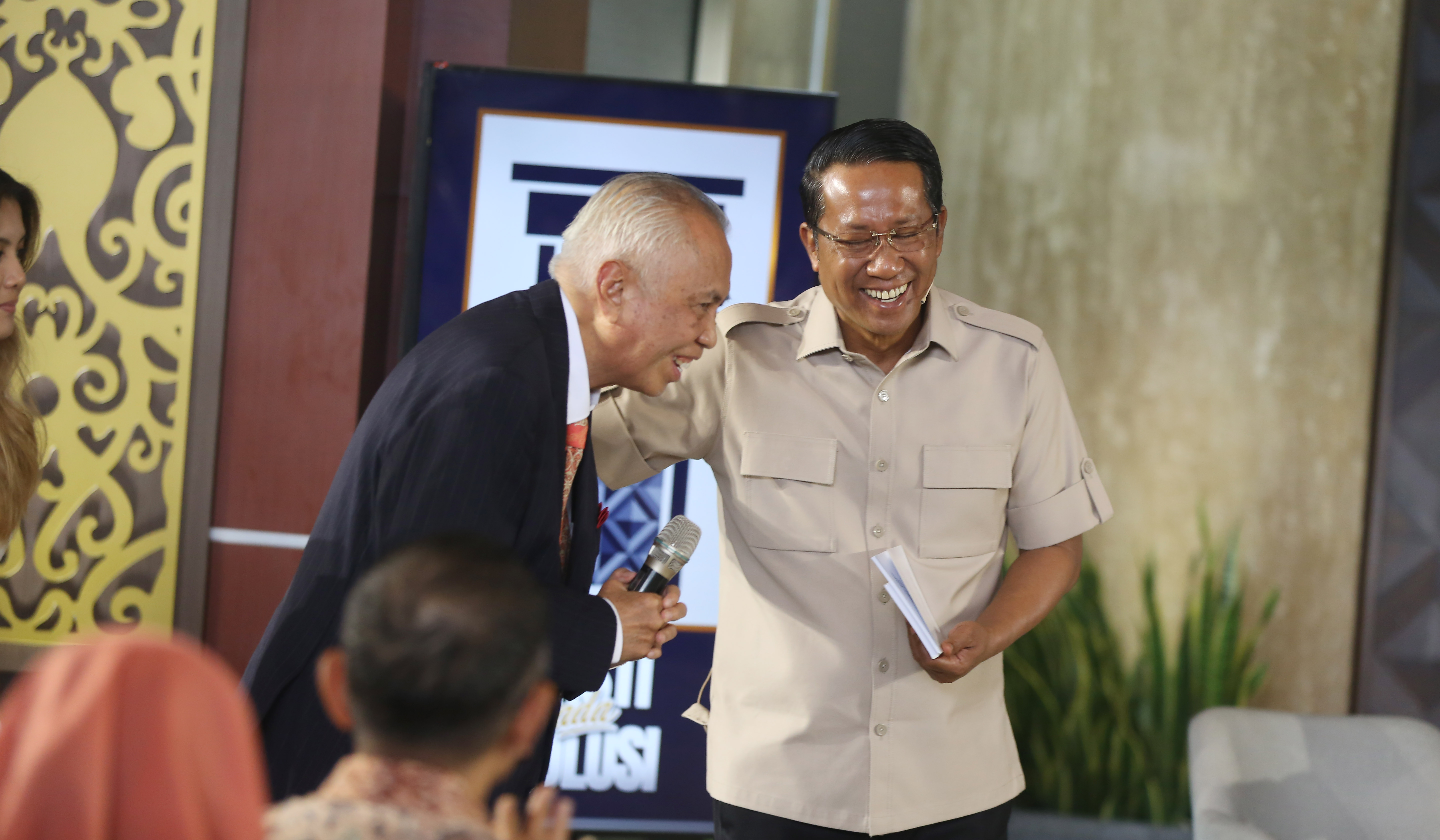Menteri Hukum gelar program Pasti ada Solusi. (Agus Priatna/SinPo.id)